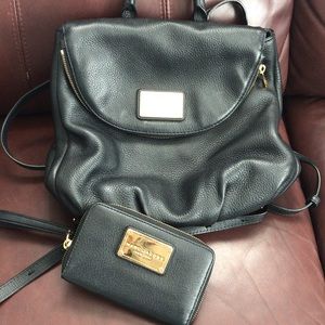 Marc Jacobs backpack and matching wristlet